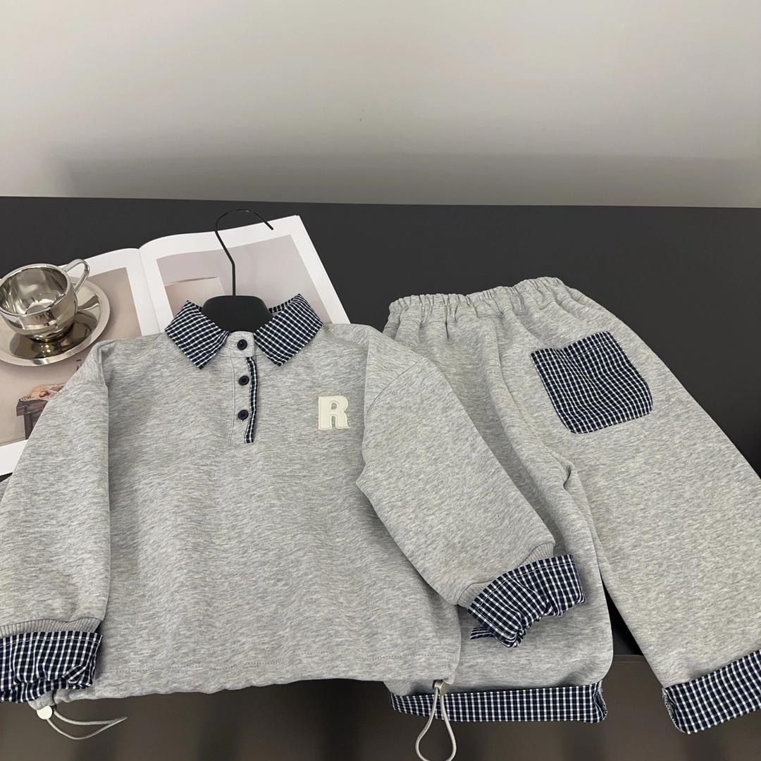 Korean-style Solid-color Casual Loose-fitting Top And Pants Set photo 2