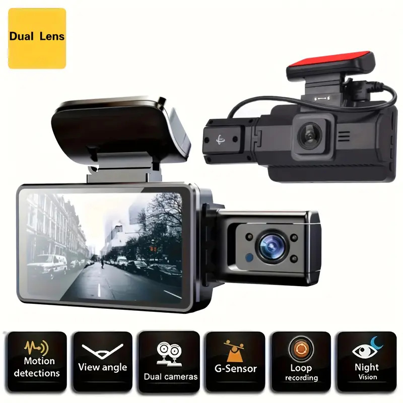 Dual-lens 3-inch Night Vision Dash Cam For In-vehicle Use photo 8