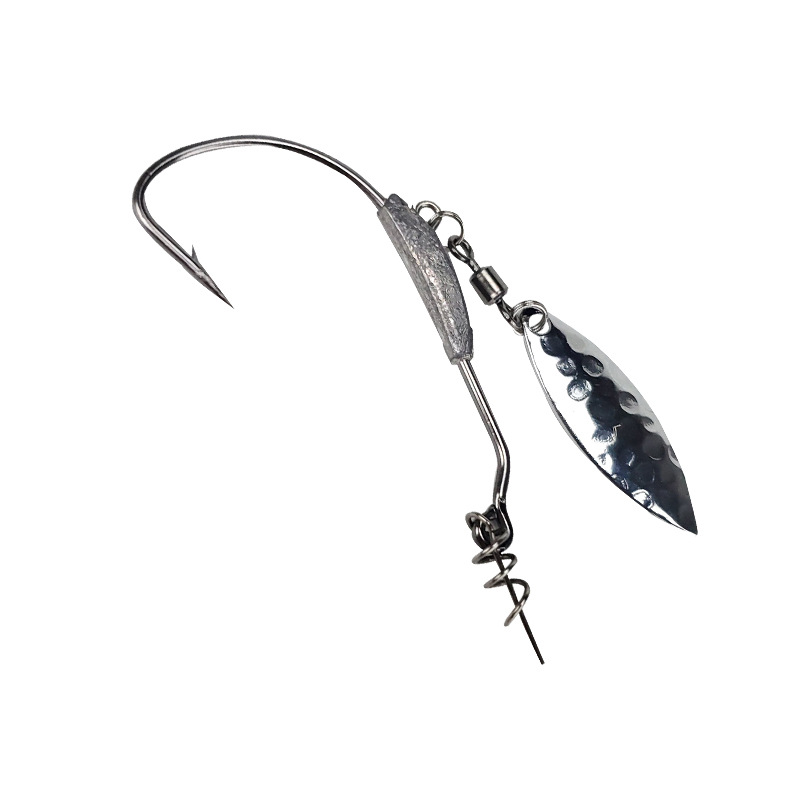 Nude-colored Leaded Crankbait With A Wide-bellied Crank Hook And A Metal Blade Lure photo 7