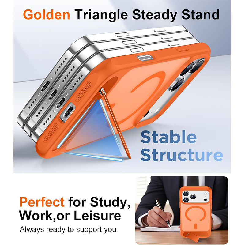 Skin-feel Magnetic Phone Case With A Single-line Stand photo 6