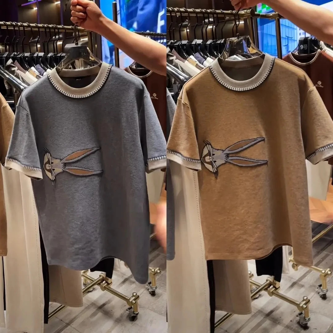Men's Round-neck Short-sleeve T-shirt With Cartoon Print photo 1