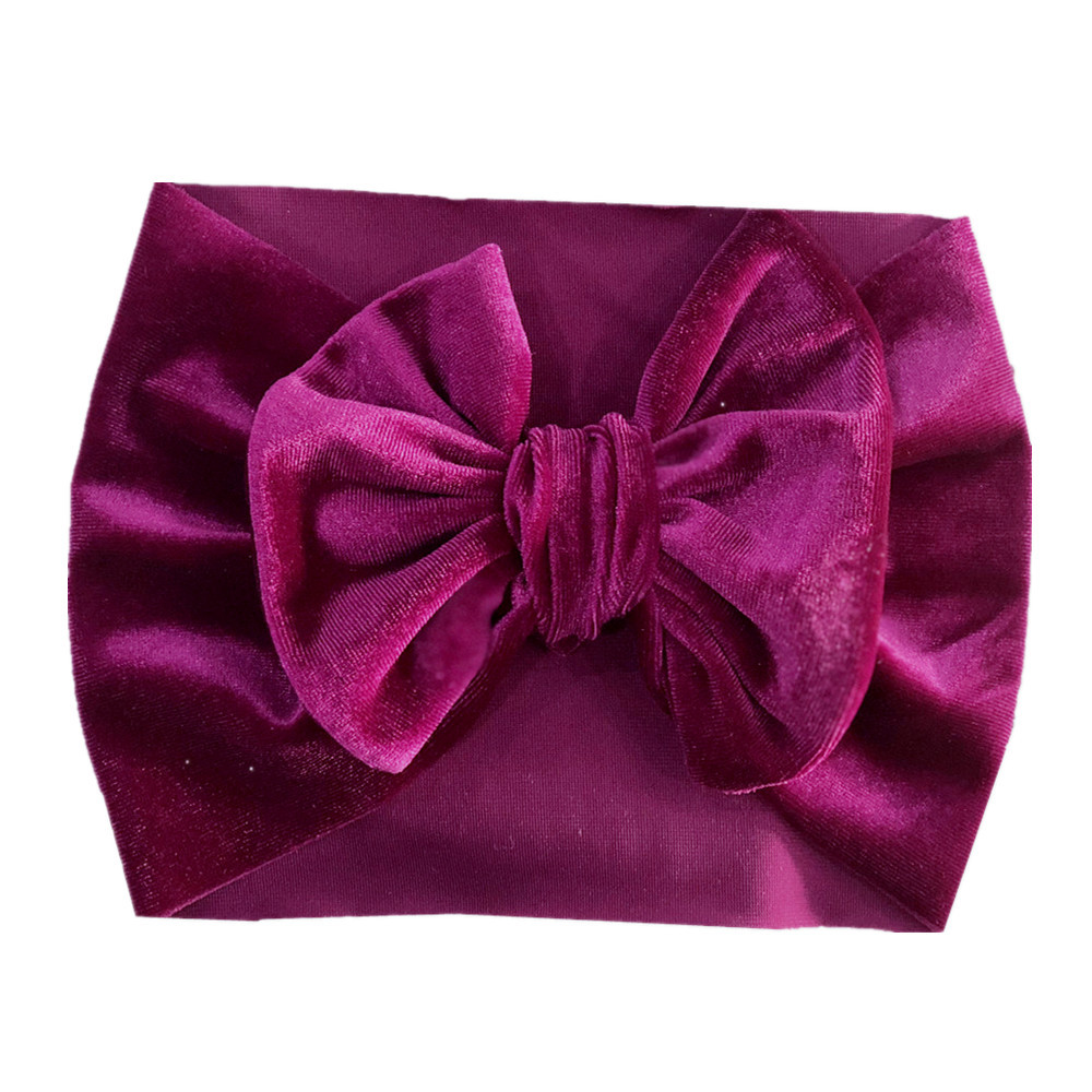 Childrens Multi-color Festive Velvet Headband With Stretchy Hair Accessory photo 2