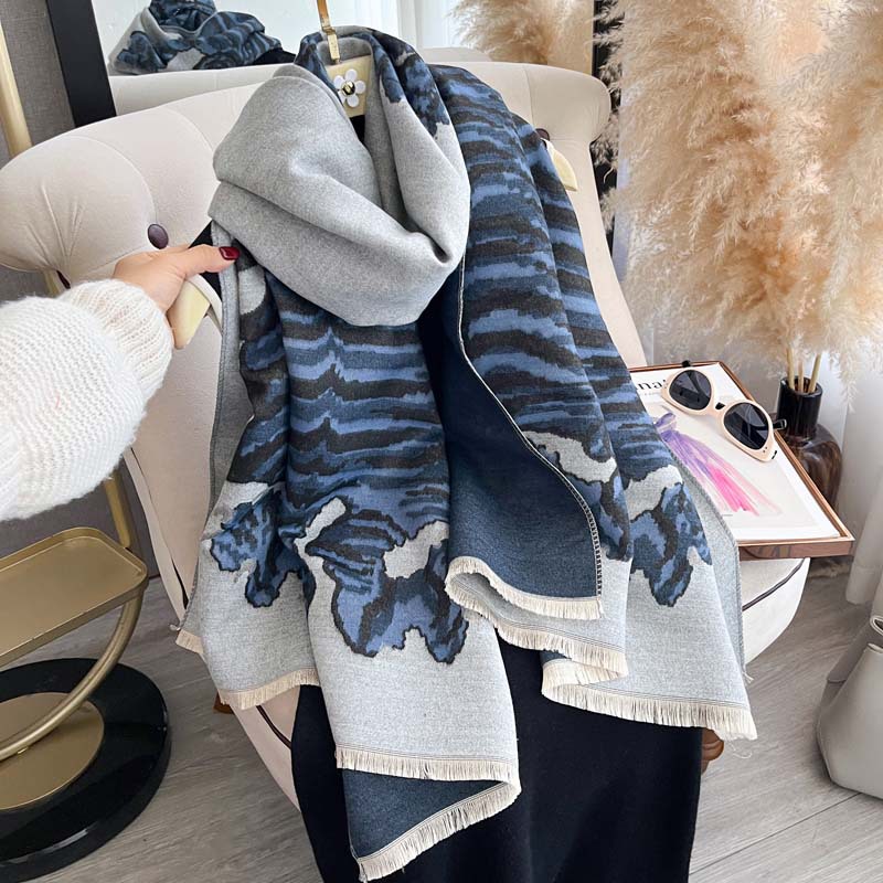 Double-sided Scarf Shawl Thick And Warm photo 8