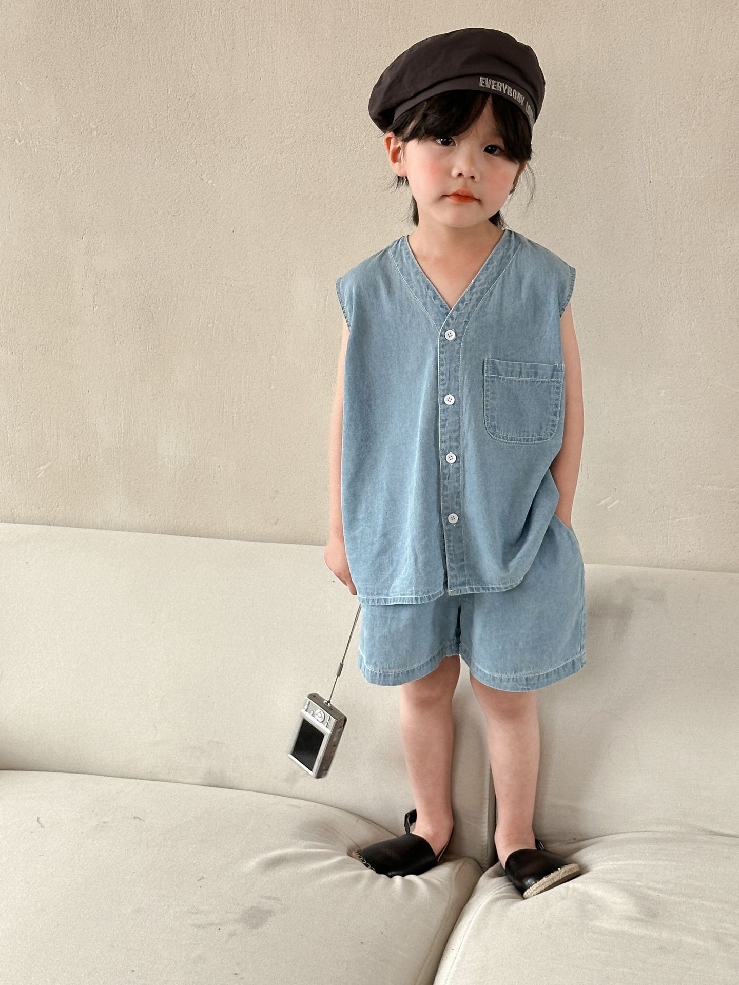 Summer Casual Vest And Shorts Set Sibling Matching Outfit photo 2