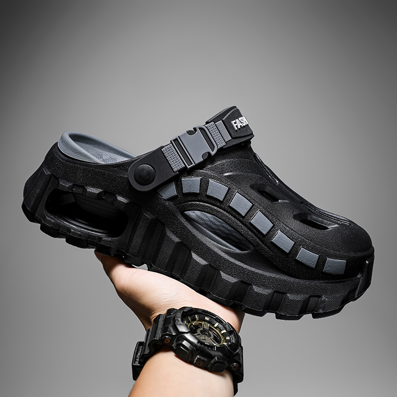 Mens Outdoor Driving And Casual Wear Cushioned Closed-toe Sports Slippers photo 3