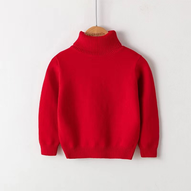 Solid-color Knit Bottoming Shirts For Boys And Girls Children's Clothing photo 4