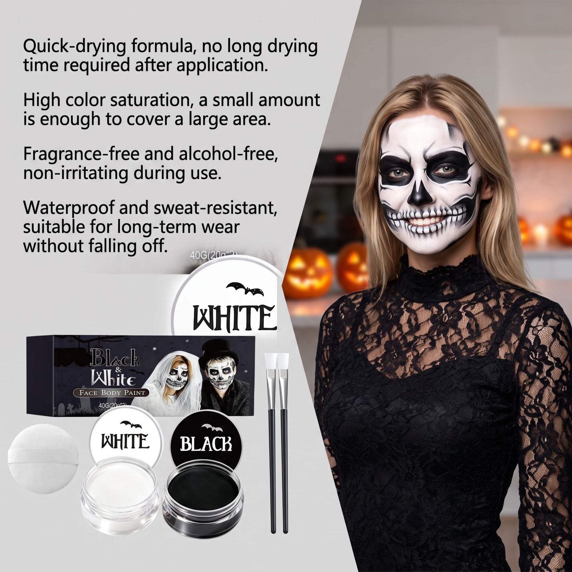 Halloween Vampire Clown Makeup Face Painting photo 2