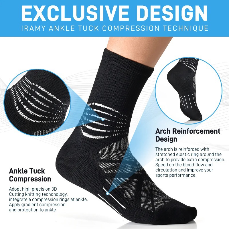 Men's Professional Sports Breathable Sweat-Absorbent Mid-Calf Socks photo 1