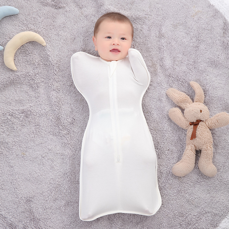 Baby Swaddle Sleeping Bag, Bamboo Fiber, Summer, Surrender-style, Anti-startle photo 3