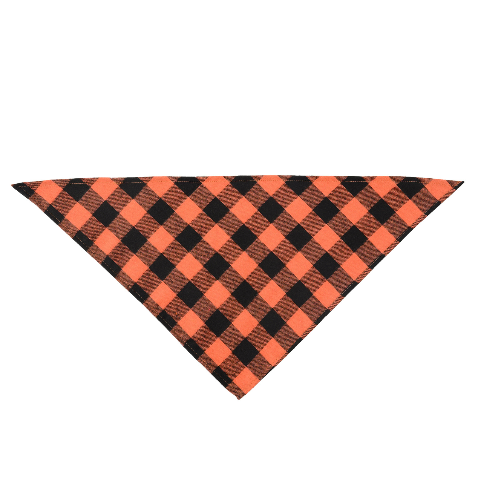 Single-layer Cotton Plaid Dog Bib, Available In Small And Large Sizes photo 2