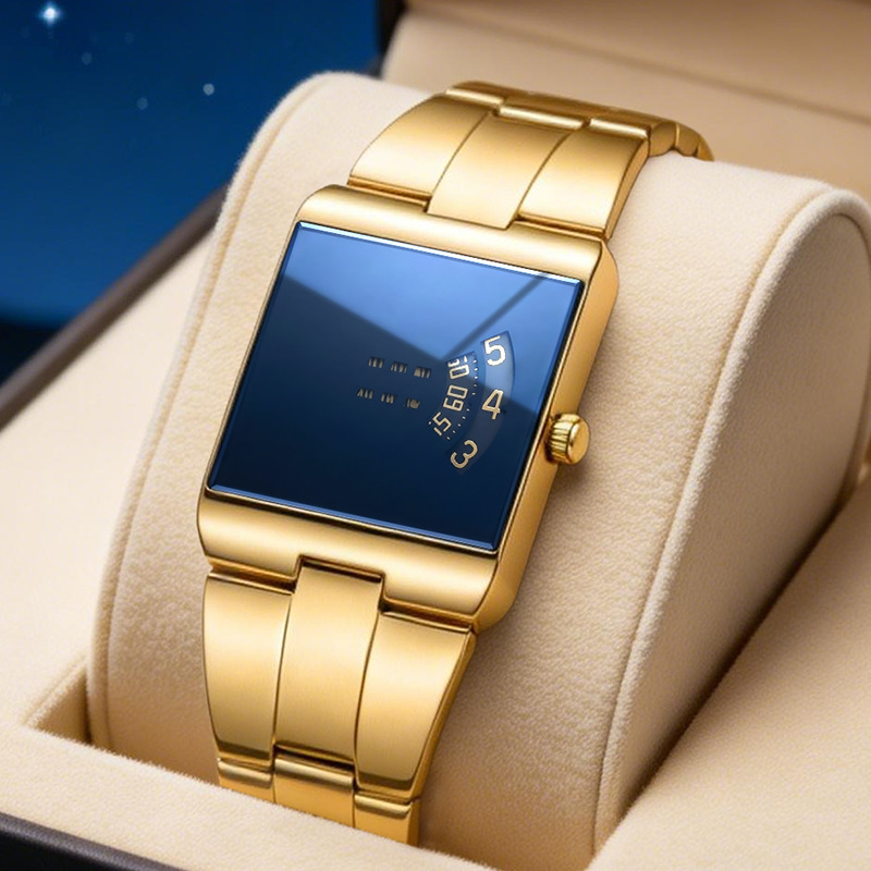 Foreign Trade Cross-Border Square Watch Mens Fashion Quartz Watch photo 2