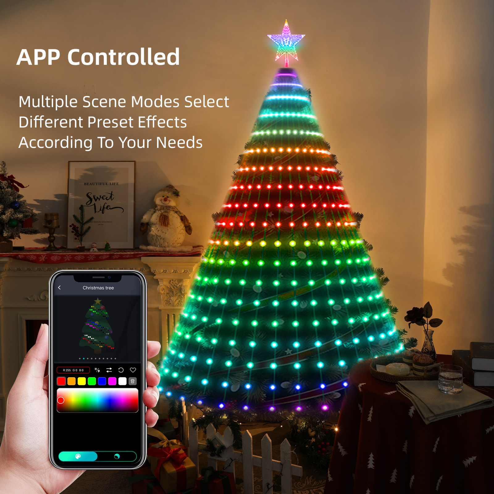 Colorful Christmas Atmosphere Lights photo 6