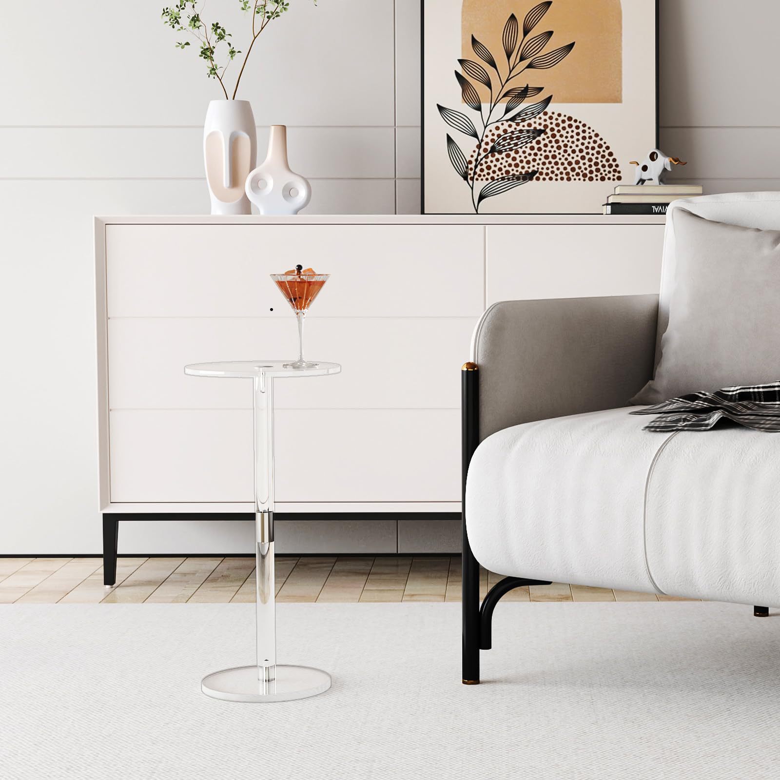 Acrylic Round Transparent Small Coffee Table photo 4