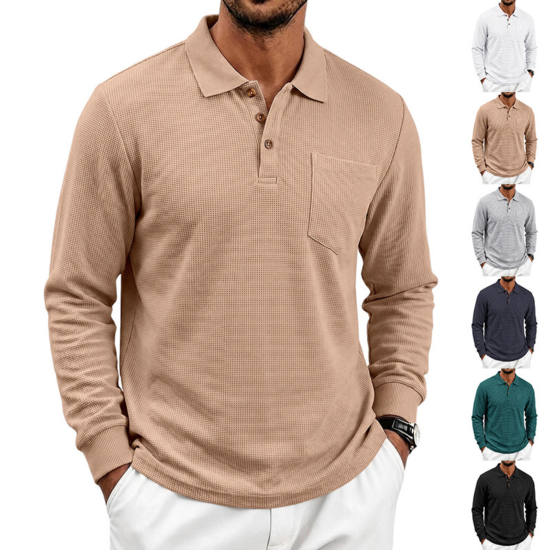 Men's Simple Casual Commuter Breathable Lapel Top photo 1
