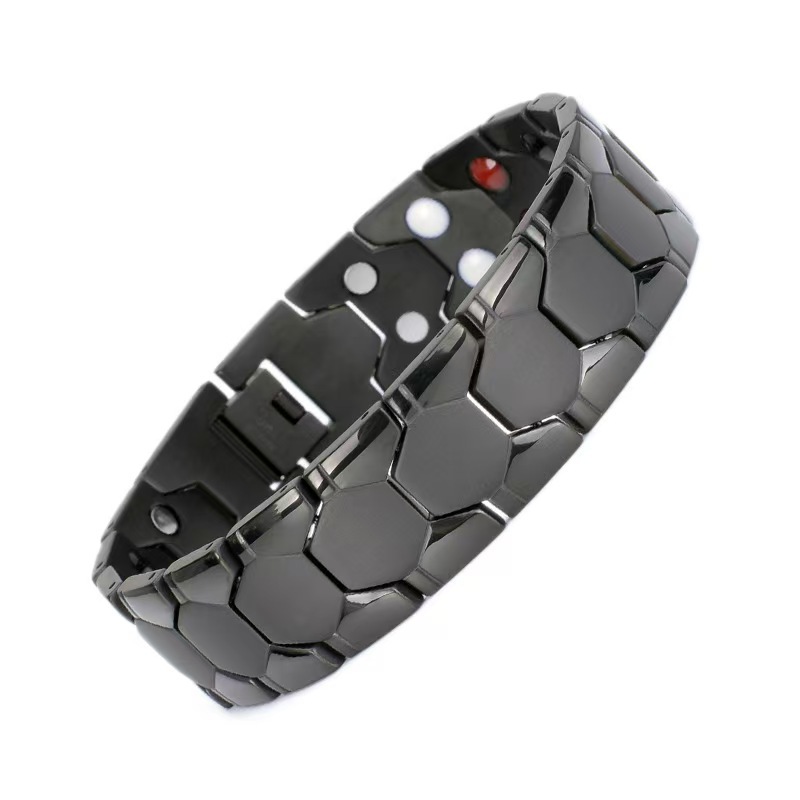 Hexagonal Men's Bracelet With Magnetic Four-in-one Design photo 2