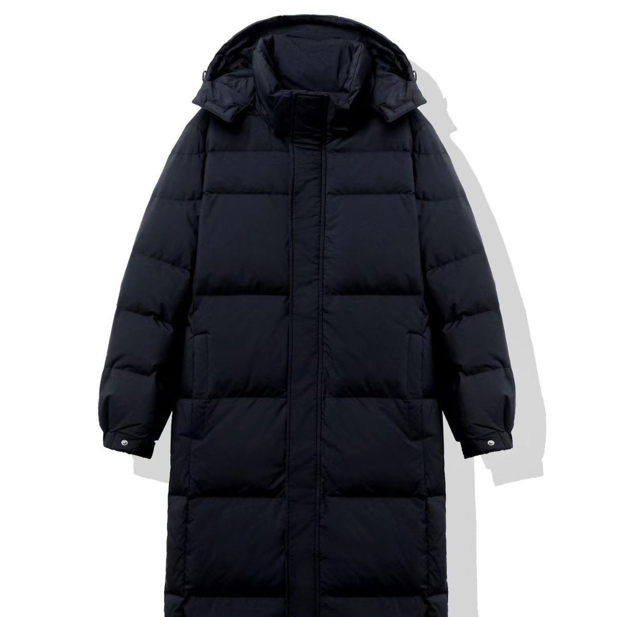 Mid-length Couple Men's And Women's Winter Down Hooded Jacket photo 5