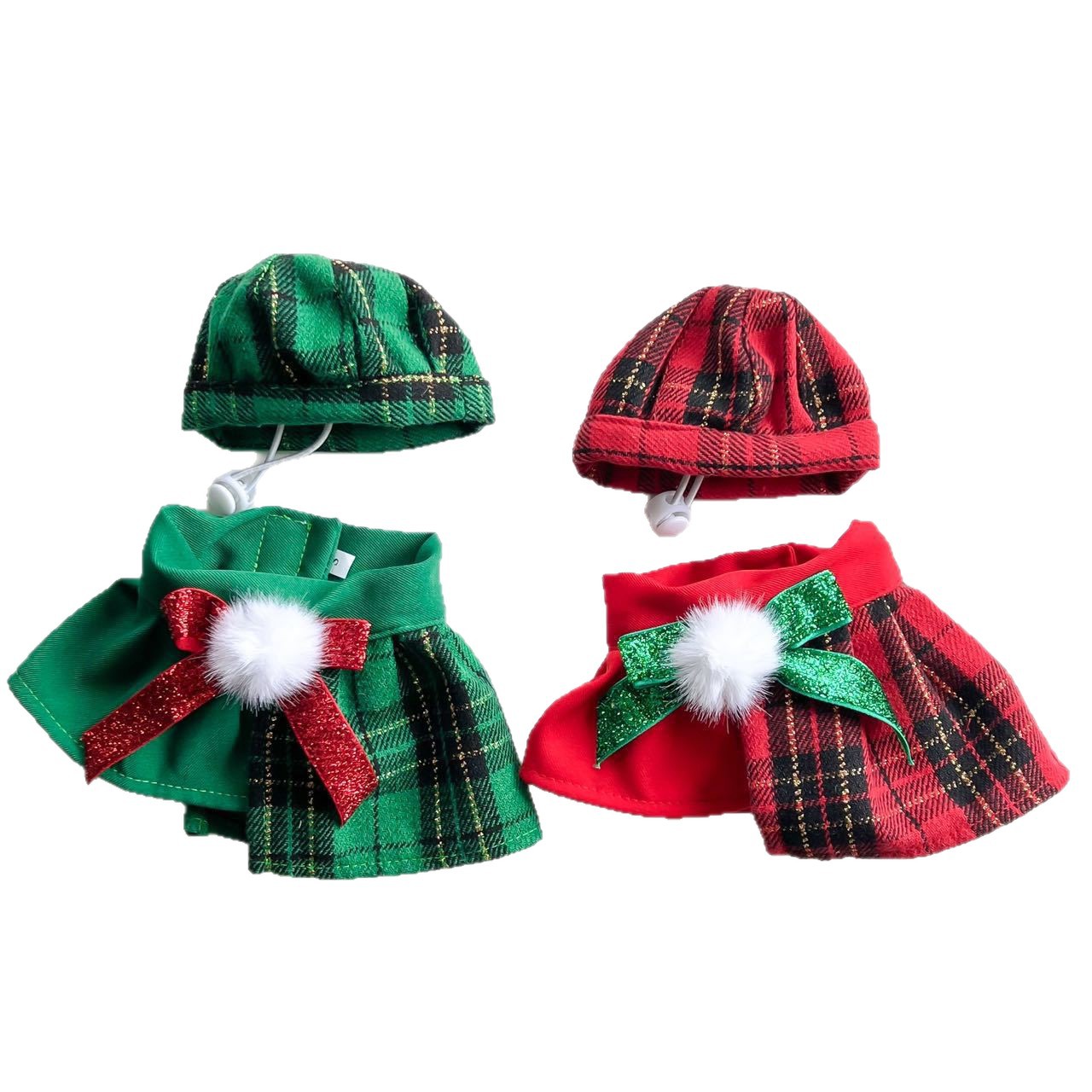 Christmas Pet Outfit Octagonal Hat And Scarf Set photo 2