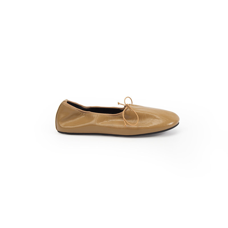 Oil-waxed Leather Comfortable Bow-tie Ballet-style Fashionable Mary Jane Pumps photo 5