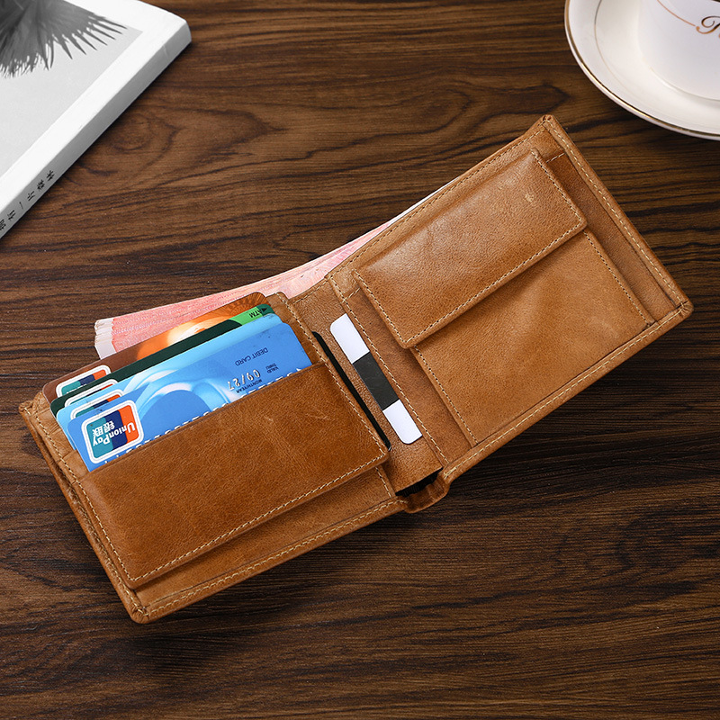Retro Cowhide Multi-functional Men's Wallet photo 4