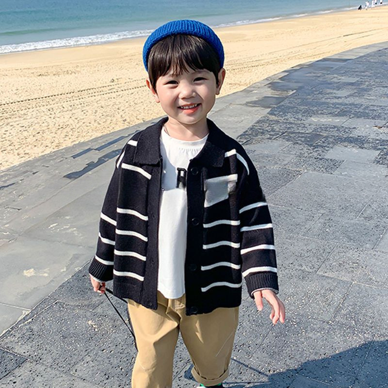 Stylish Striped Top And Jacket For Boys photo 5