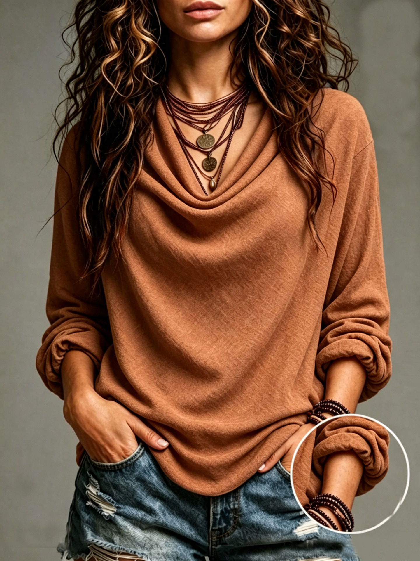 Women's Long-sleeve Turtleneck Top photo 6