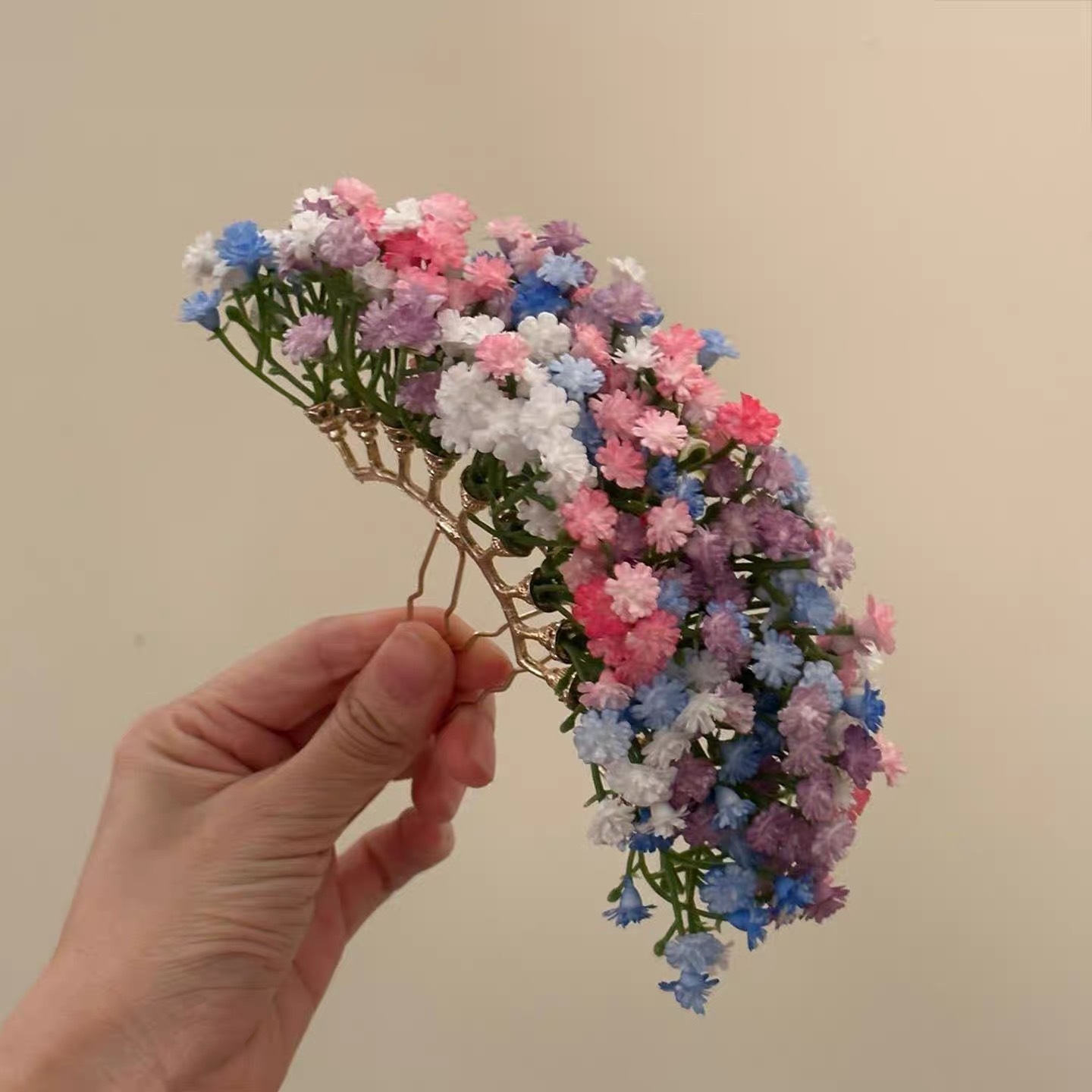 Babys-breath Flower Hairpin Womens Hair Ornament photo 7