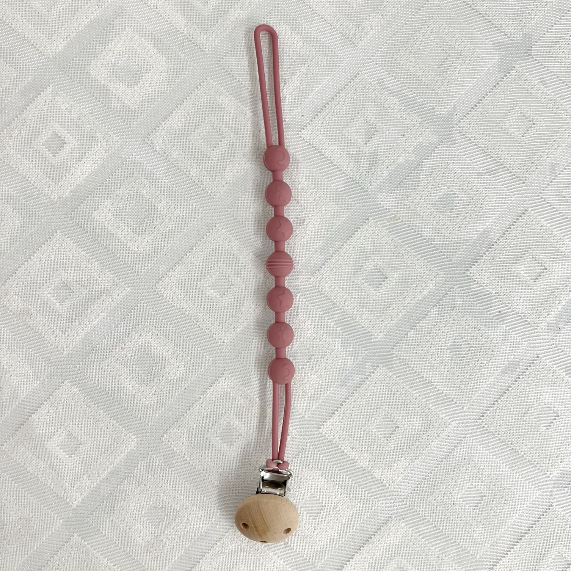 Babys All-in-one Silicone Pore-free Beechwood Pacifier Clip With Anti-loss Chain photo 4