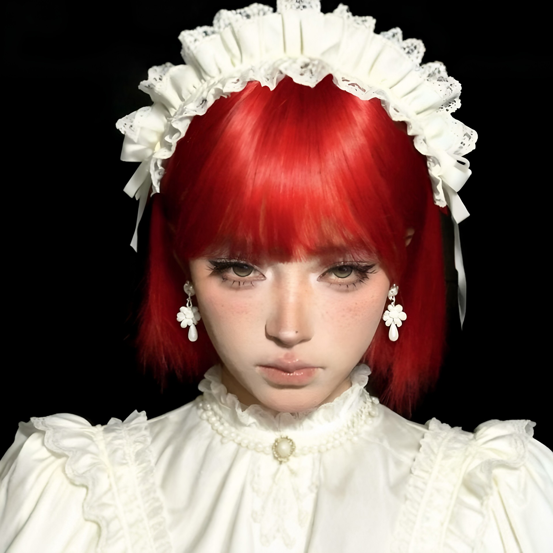Womens Short Wig Versatile Cosplay Bright Red Bob Cut Wig photo 6