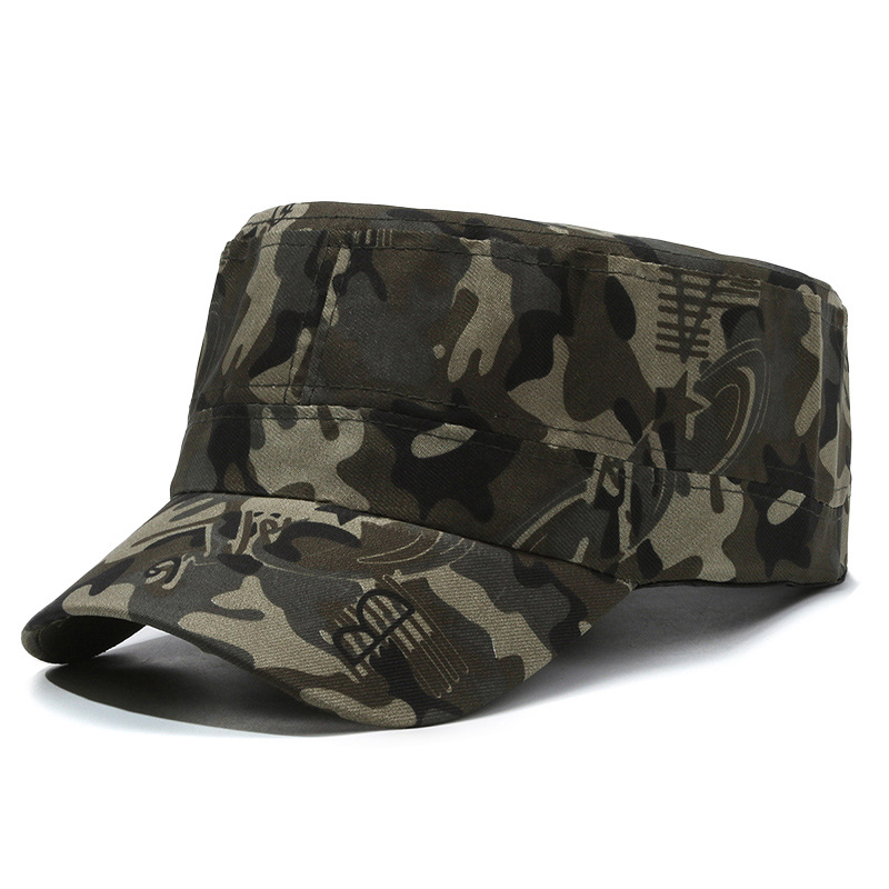 Camouflage Flat-top Cap Outdoor Hiking Hat Training And Activity Sunshade Work Safety Cap photo 8