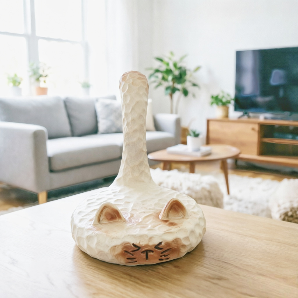 Siam Cat Figurine Phone Holder Cream-Style Decorative Item photo 6