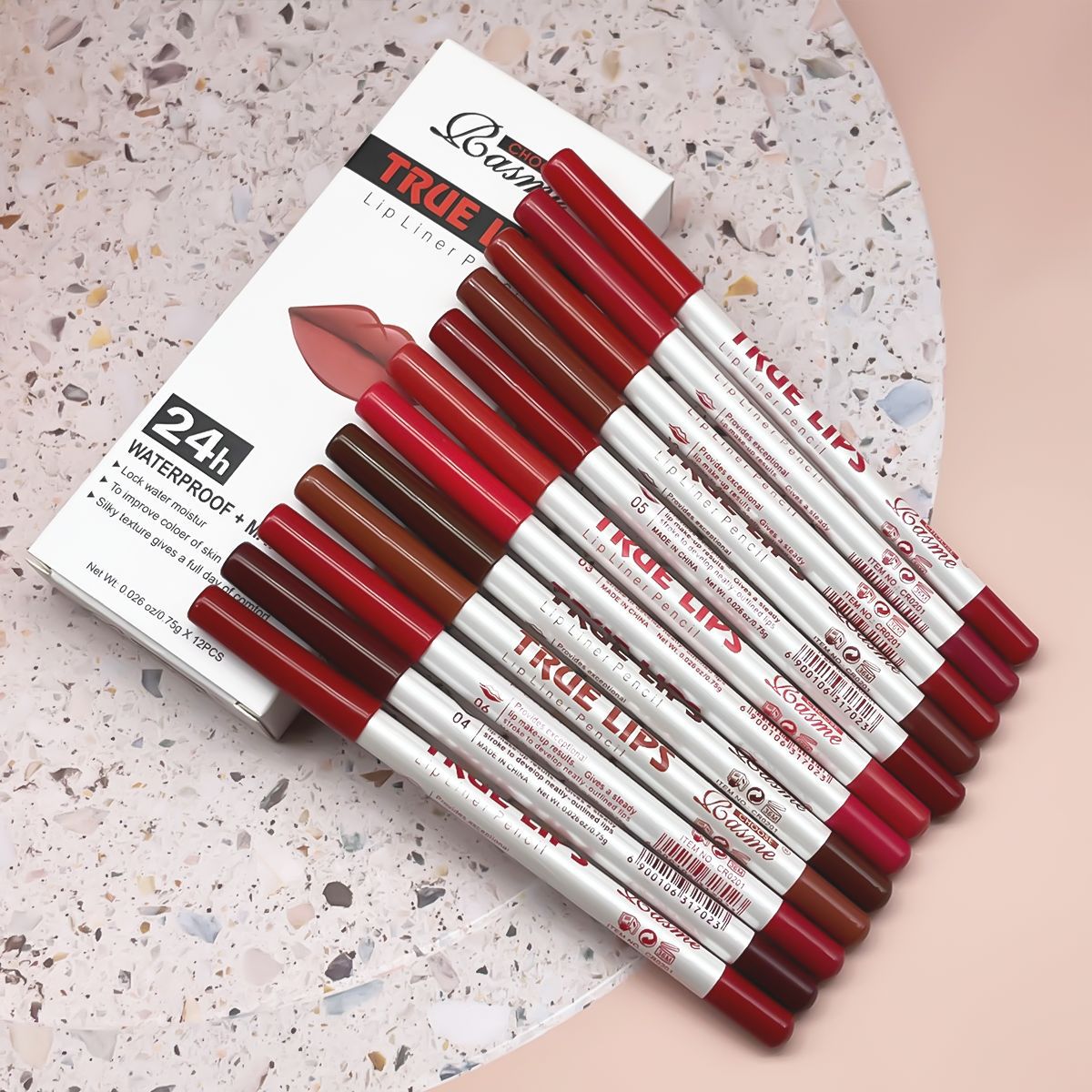 Cross-Border Amazon Wooden Twelve-Color Lip Liner Set photo 2