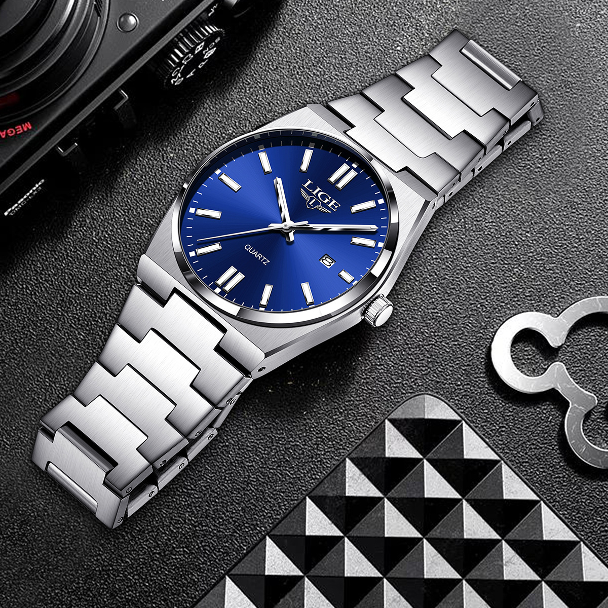 Waterproof Luminous Quartz Multi-function Calendar Wristwatch photo 2