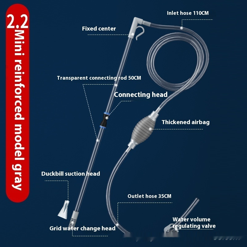 Fish Tank Water-absorbing Machine Siphon Tube Manual Water Exchange Suction Wall-hung Urinal photo 8