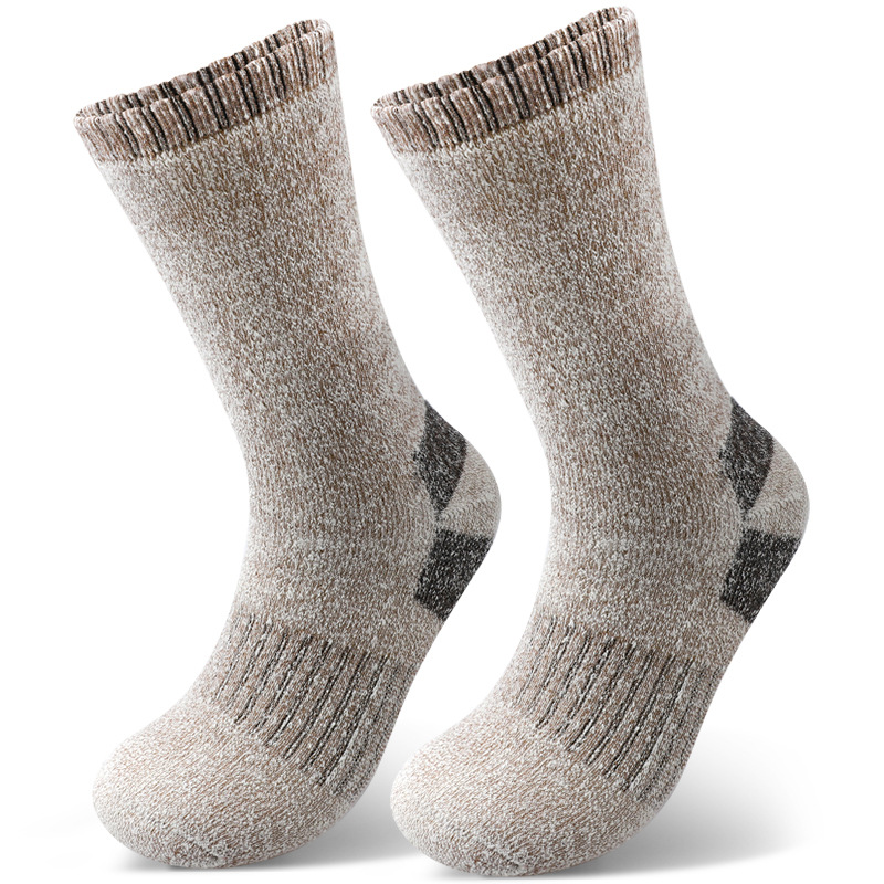 Mens Winter Fleece-Lined Thermal Mid-Crew Socks For Outdoor Sports And Hiking photo 6