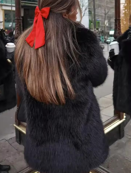 Fashionable Women's Faux Fur Coat photo 2