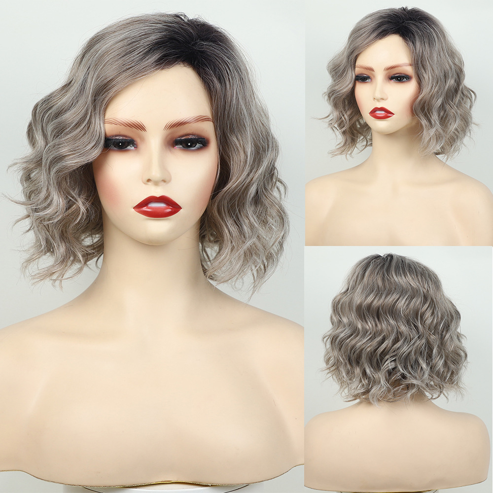 Womens Dyed Mid-length Curly Hair photo 3