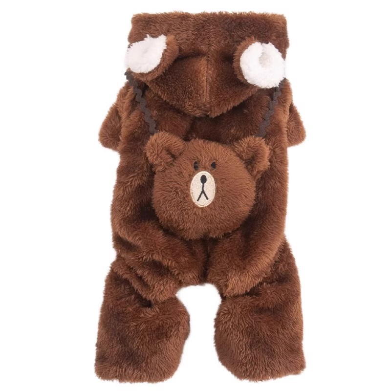 Winter Pet Clothing Teddy Bear-style Four-legged Outfit Fleece-lined And Extra-thick photo 6