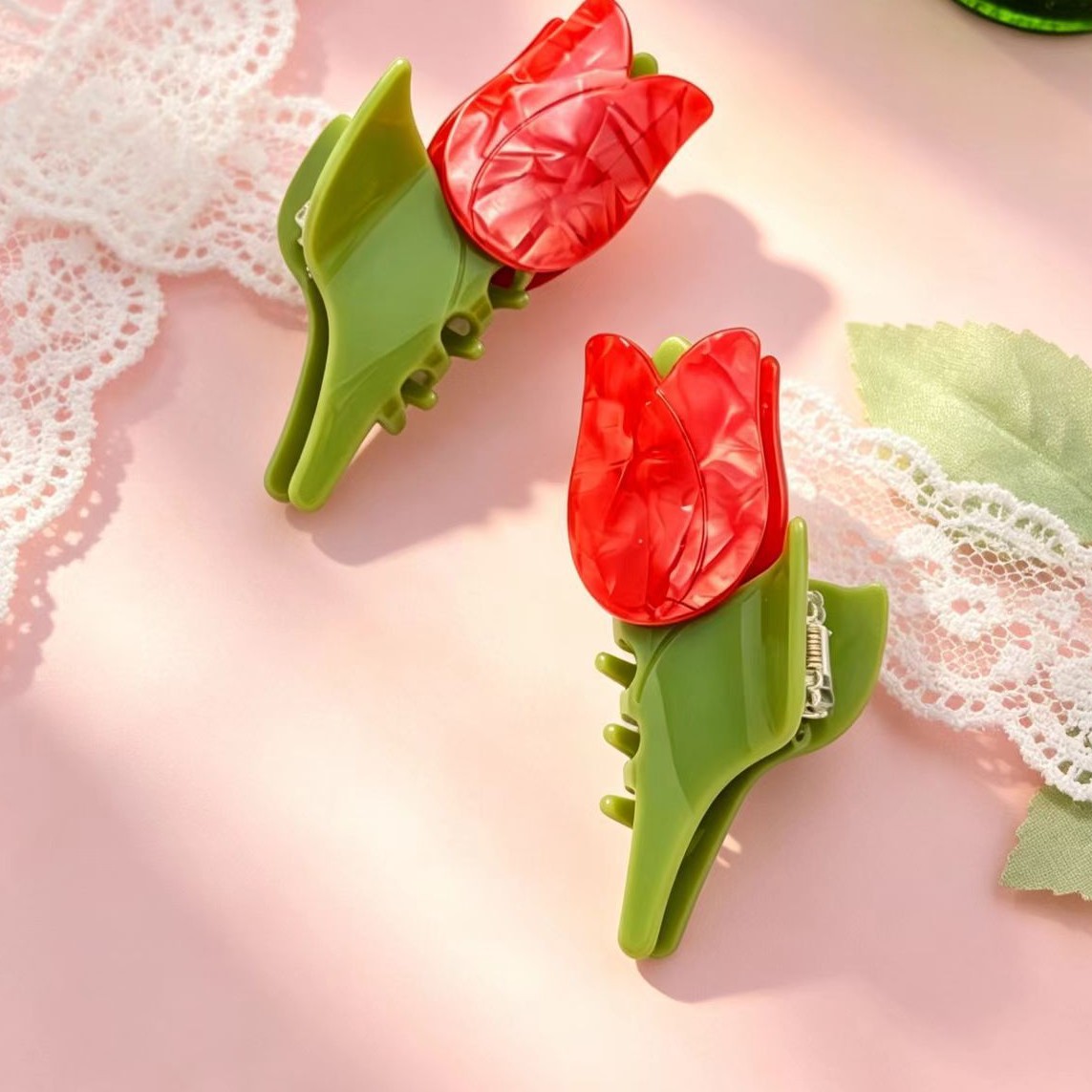Women's Fashion Versatile Tulip Flower Style Hair Clip photo 5
