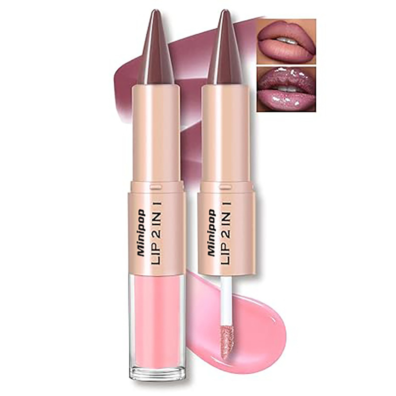 Double-ended Waterproof Smudge-proof 2-in-1 Lip Gloss And Lip Liner photo 8