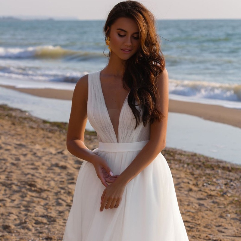 Seaside Outdoor Travel Photoshoot Bride In Wedding Dress photo 3