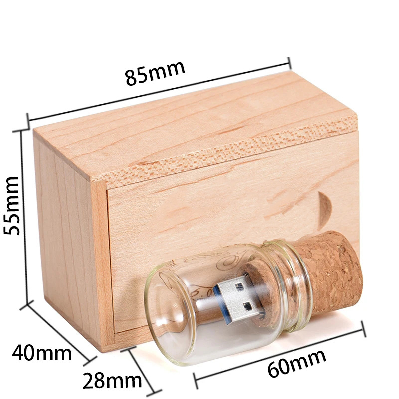 Personalized Wood Lettering Drift Bottle Storage Disk photo 2