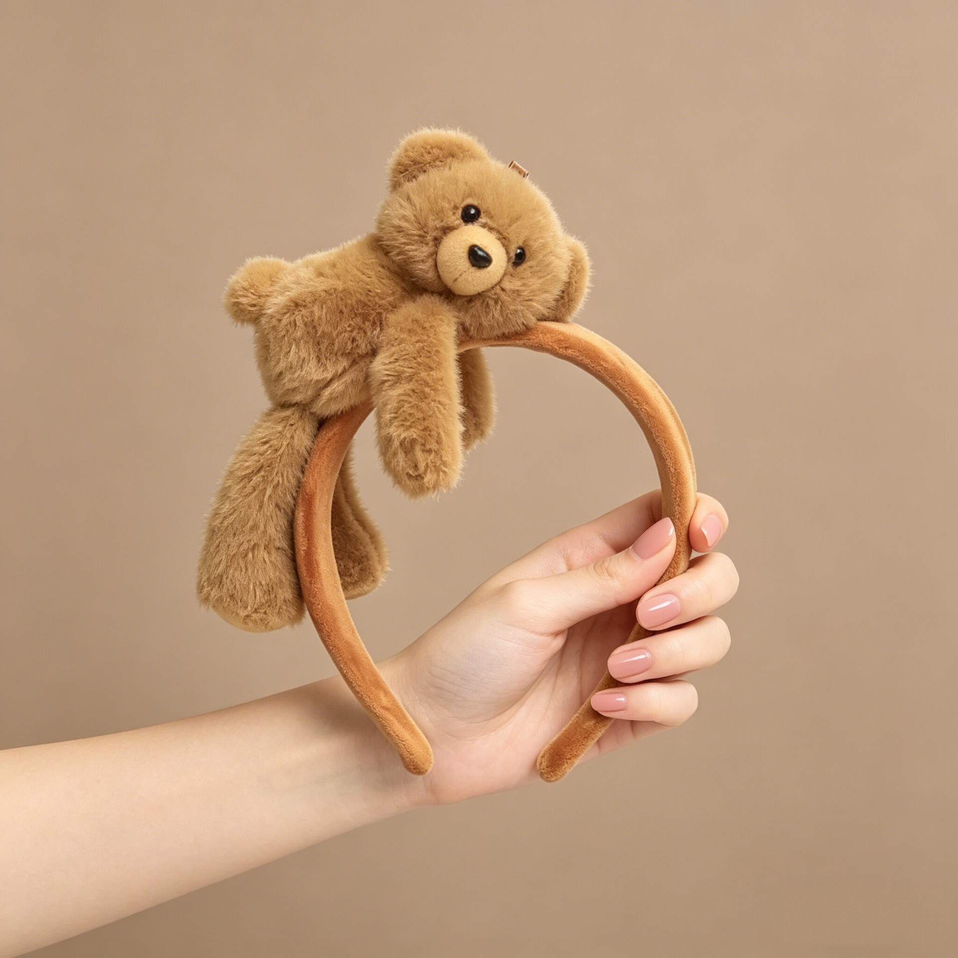 Cute Lying Bear Headband Creative And Fun Plush photo 3