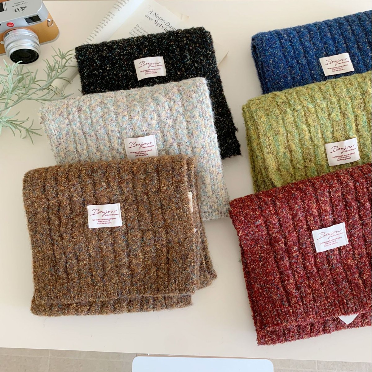 Thickened Warm Versatile Knitted Neck Scarf photo 7