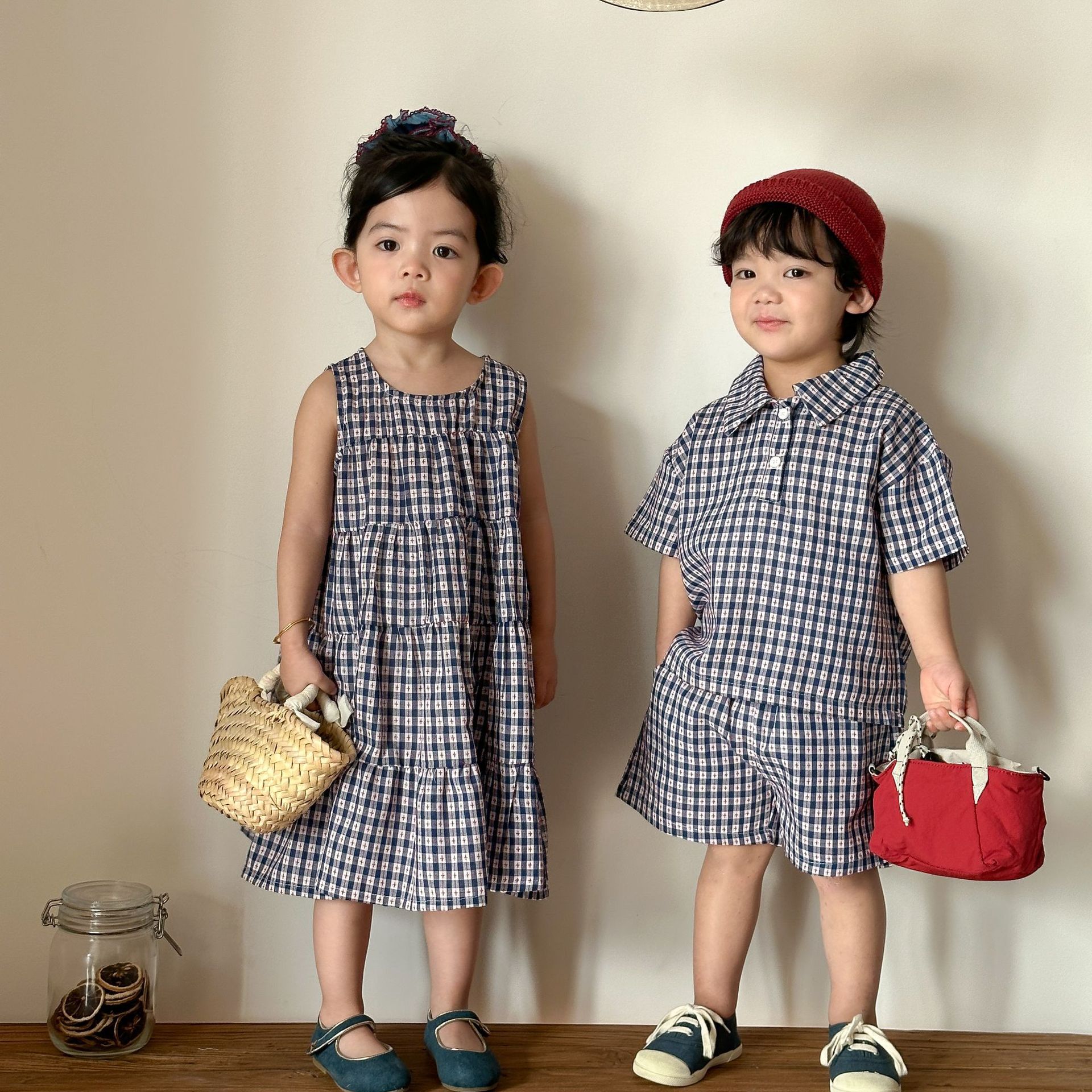 Kids' Shirt And Shorts Set Girls' Dress Sibling Matching Outfits photo 6