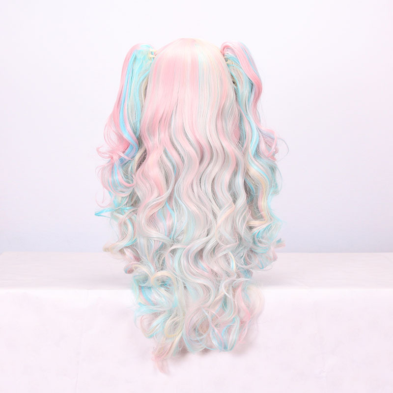Double Ponytail Long Curly Full Wig photo 4