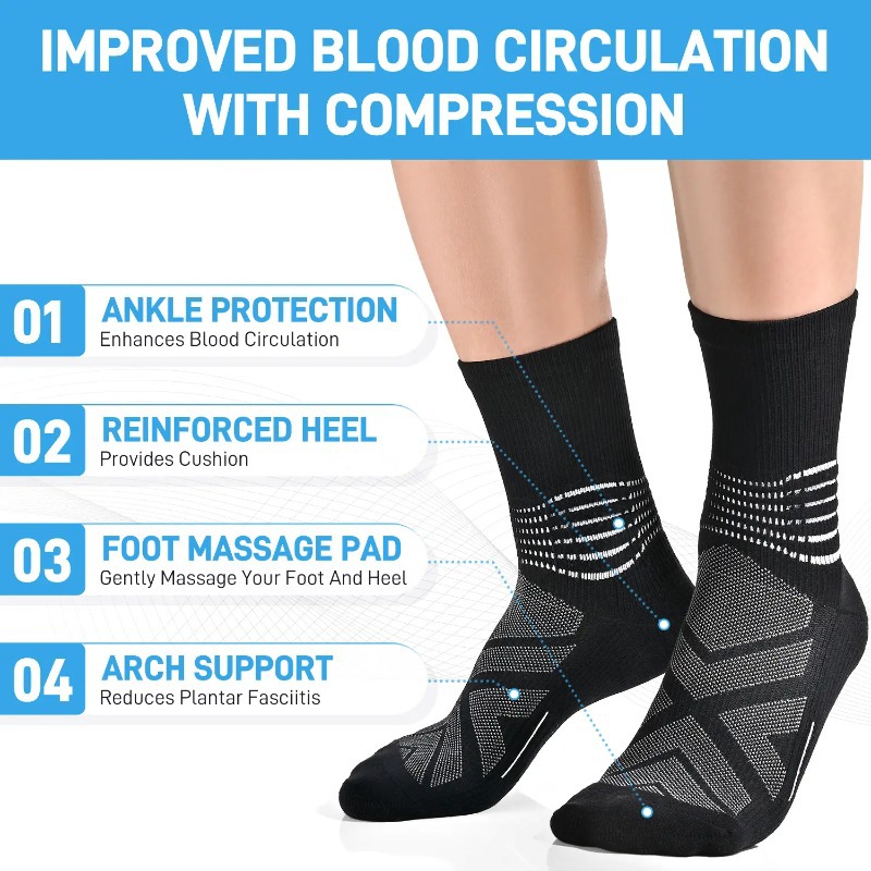 Men's Professional Sports Breathable Sweat-Absorbent Mid-Calf Socks photo 5