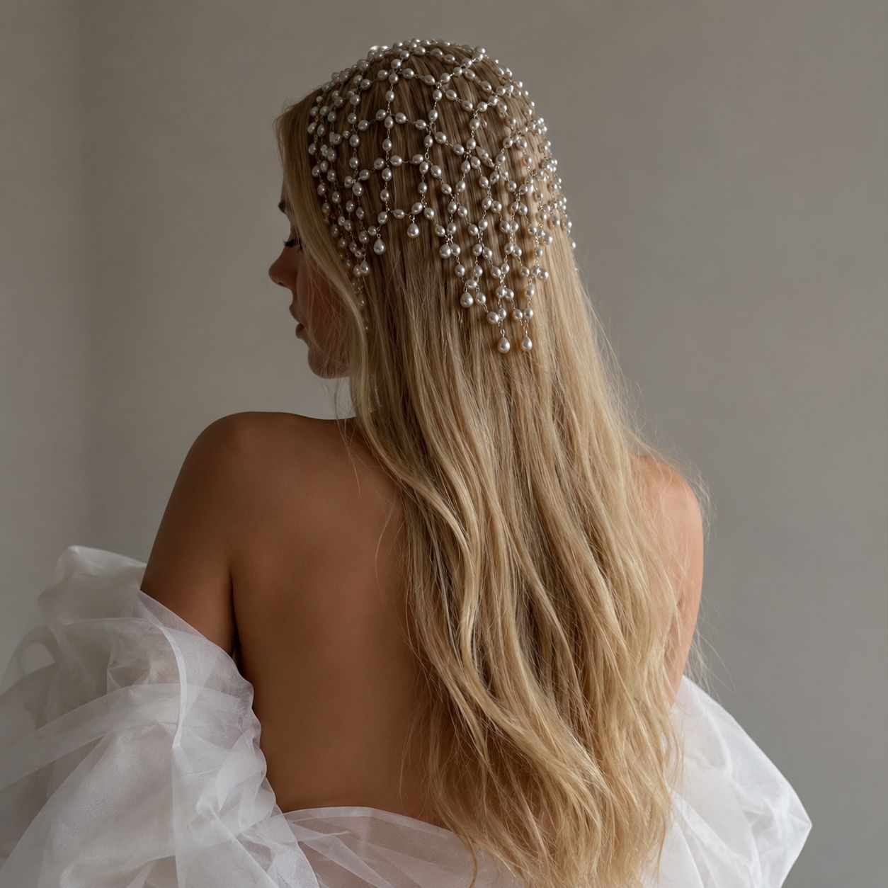 Lace Fairy Hair Chain Pearl HeadpieceAll-Match Accessory For Brides photo 4