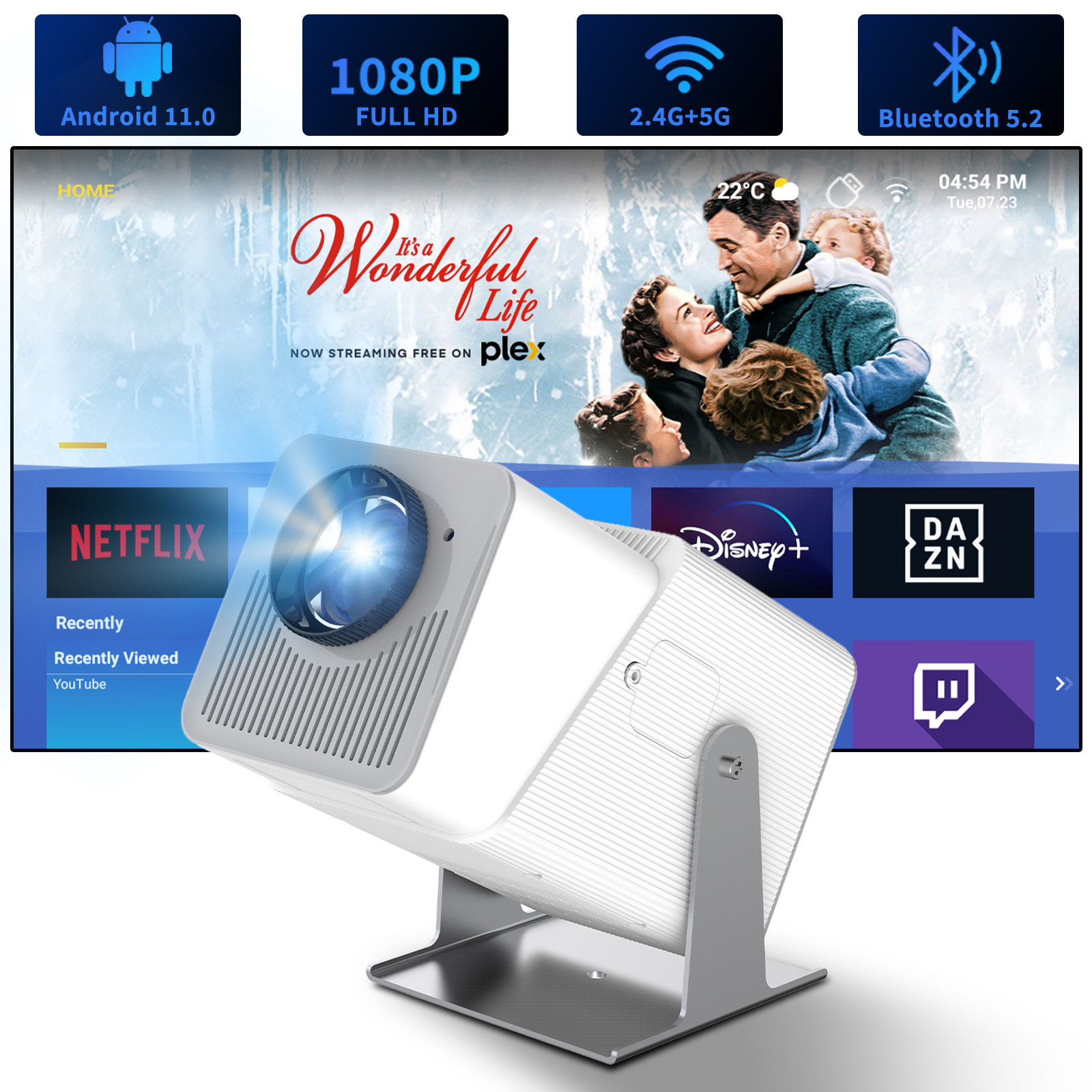 Portable 4K High-Lumen PTZ Mini Projector photo 7