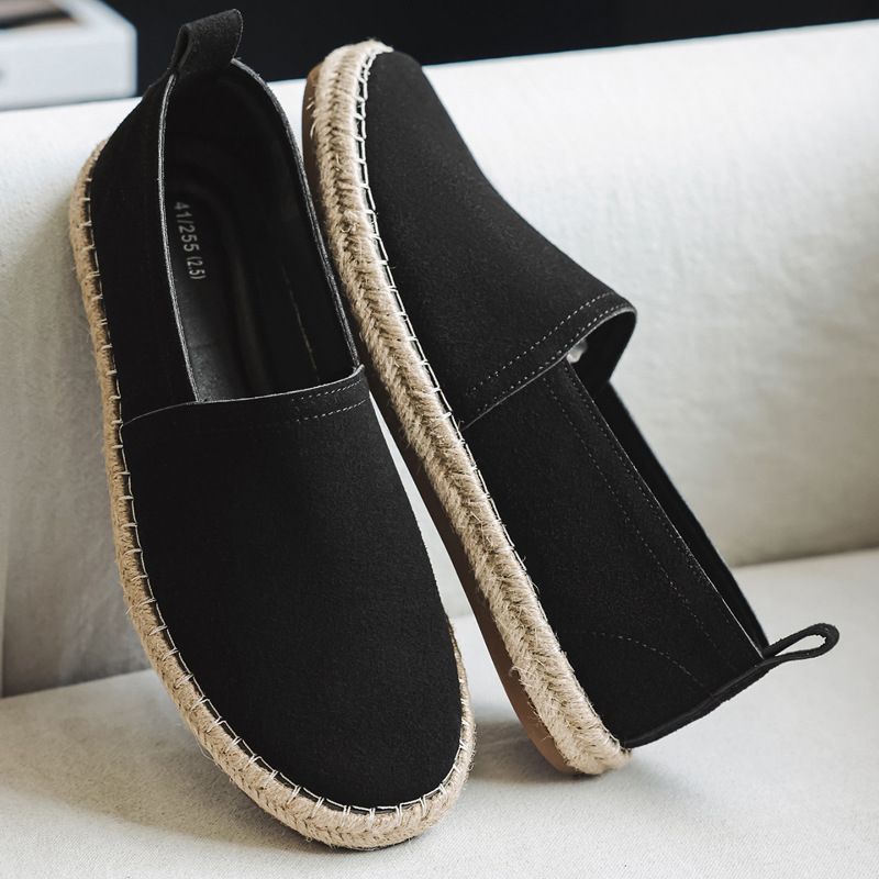 Mens Linen Fisherman Shoes Breathable Canvas Shoes photo 6