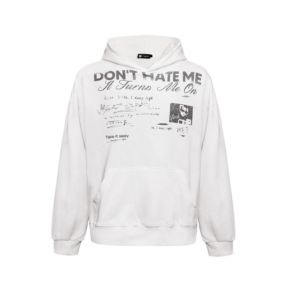 American-style Retro Letter-print Pullover Hoodie photo 5
